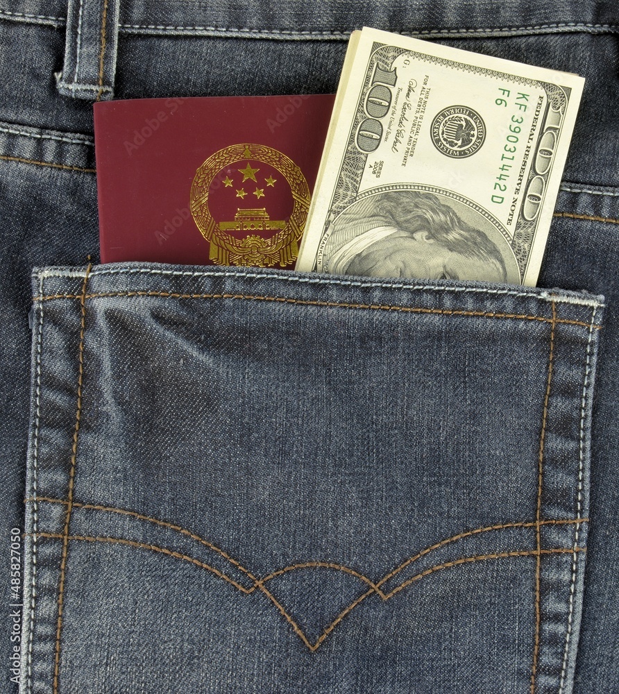 dollars in jeans pocket dollars in jeans pocket