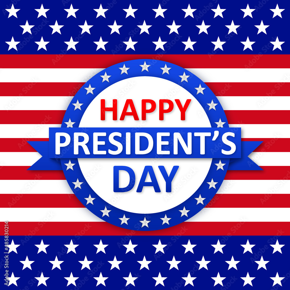 happy president's day in american flag social media template happy president's day in american flag social media template