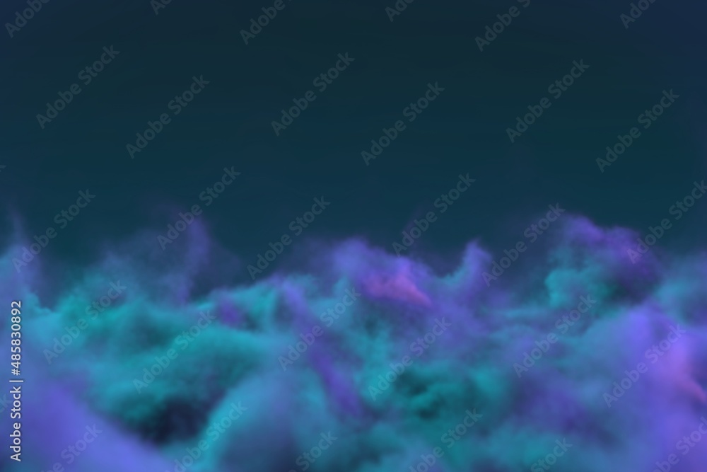 Abstract background creative illustration of fantasy fog concept with lights bokeh effect you can use for designing purposes