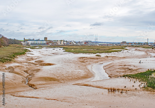 The shifting sands at the mudflats of Shoreham by sea bird reserve photo