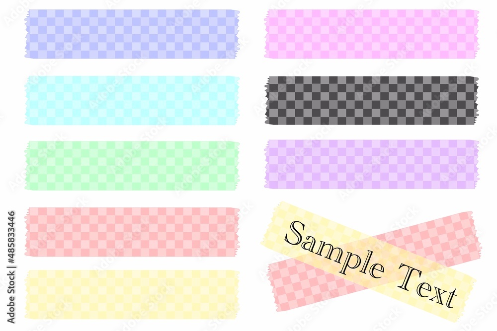 Colorful masking tape set with cute pattern Colorful masking tape set with cute pattern