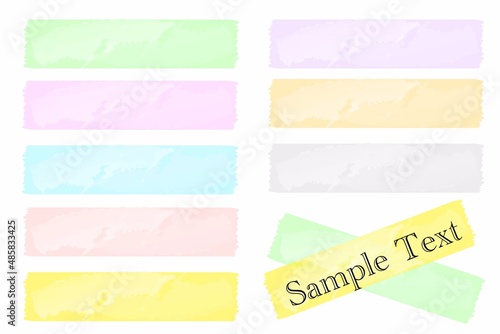Colorful masking tape set with cute pattern