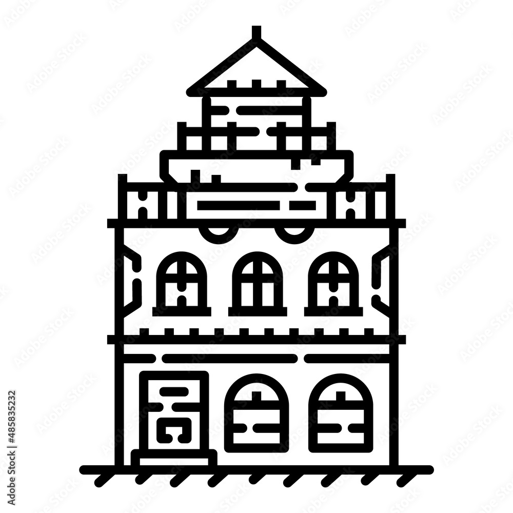 Naklejka premium House Flat Icon Isolated On White Background
