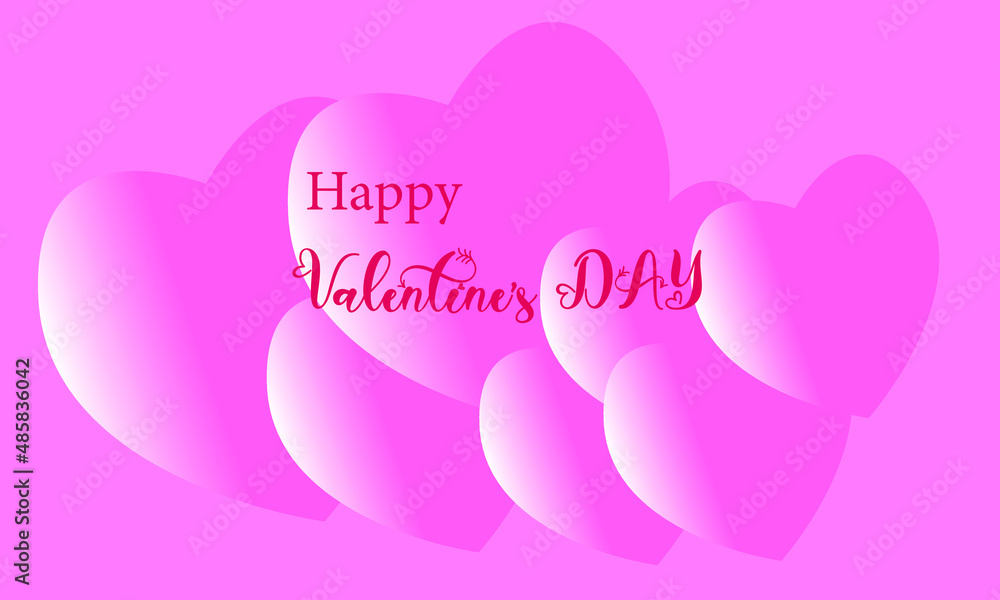 happy valentine's day greeting caabstract vector logo template