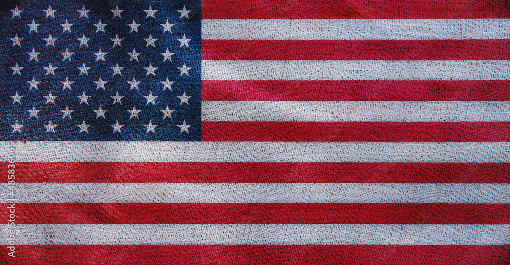 Closeup of grunge American flag Closeup of grunge American flag