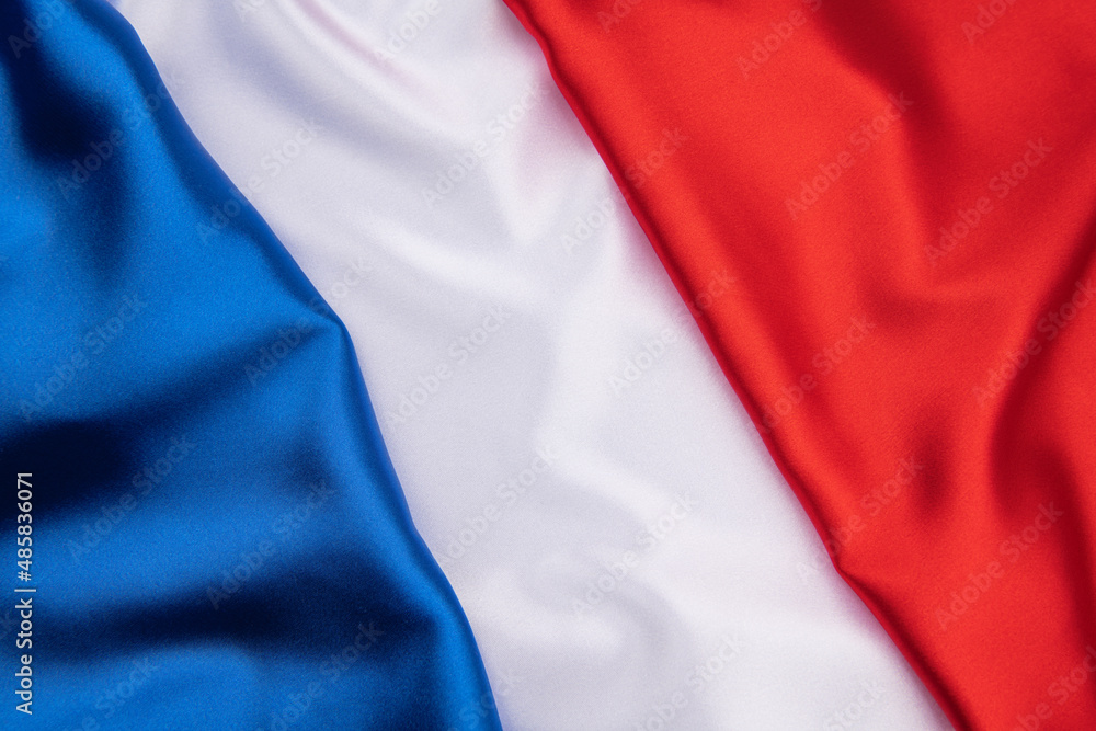 Flag of France on background texture