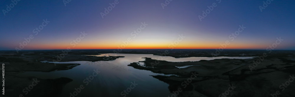 Sunrise Panorama Aerial View