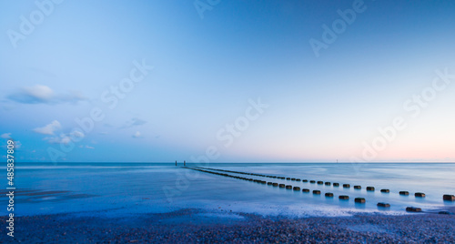 Early morning at the North Sea in Burgh Haamstede in The Netherlands