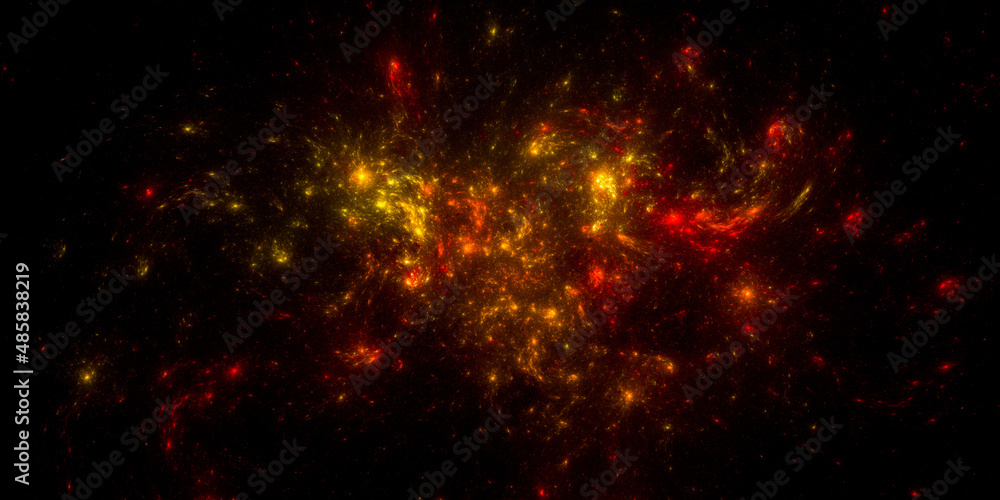 Fototapeta premium Banner Star field background . Starry outer space background texture . Colorful Starry Night Sky Outer Space background. 3D illustration 