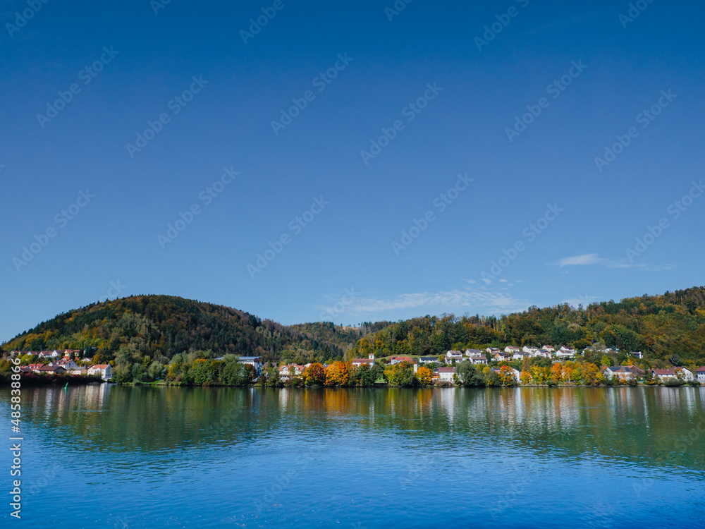 Aussicht auf das Donautal bei Passau in Bayern