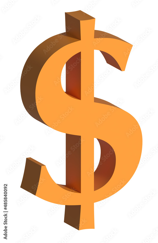 Obraz premium Finance and business symbol. Gold dollar sign illustration