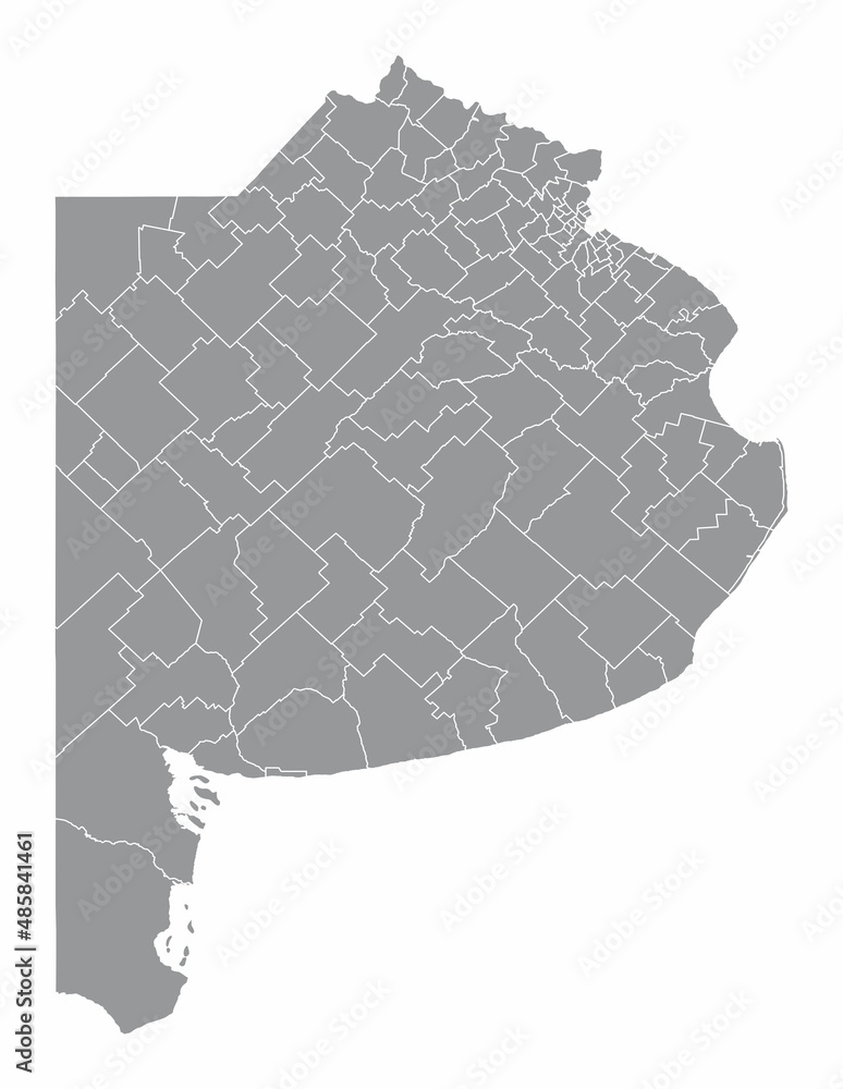 Buenos Aires province administrative map