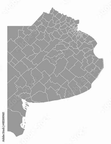 Obraz na płótnie Buenos Aires province administrative map w salonie