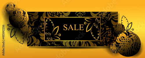 Sale banner template design. Luxury abstract background. Illustration from vector about modern template deluxe design.