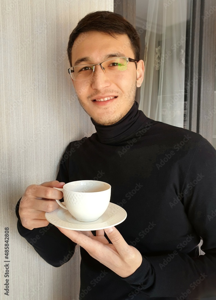 man drinking coffee man drinking coffee