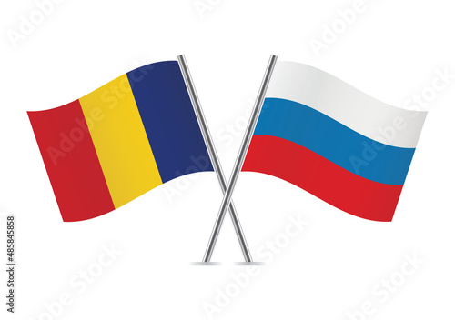 Free Download Romania and Russia crossed flags. Romanian and Russian flags, isolated on white background. Vector icon set. Vector illustration.  - GFXLoad