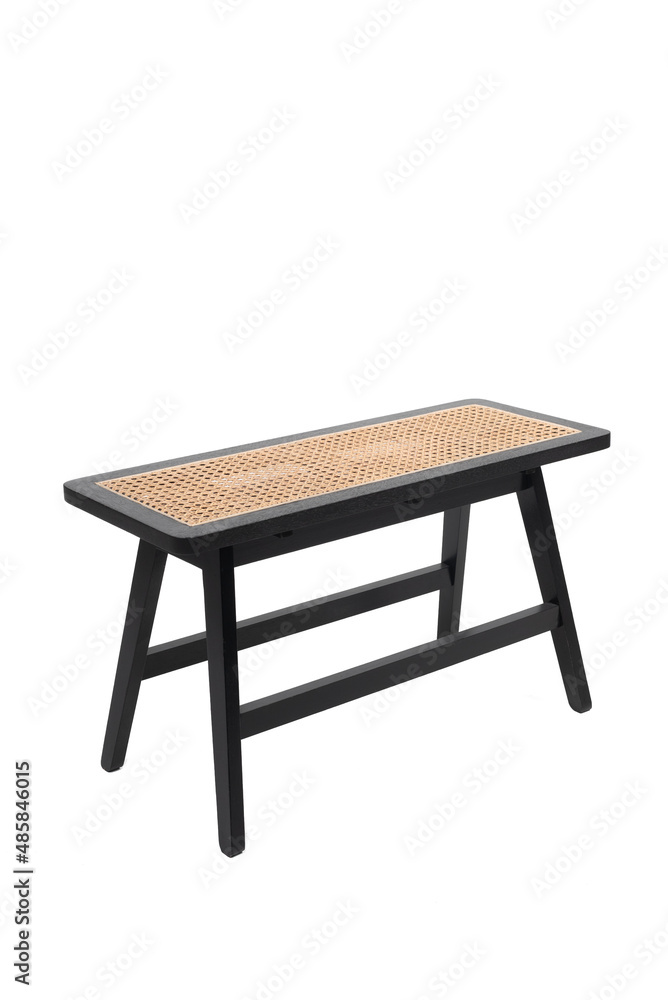 wicker rattan stool isolated on white background wicker rattan stool isolated on white background