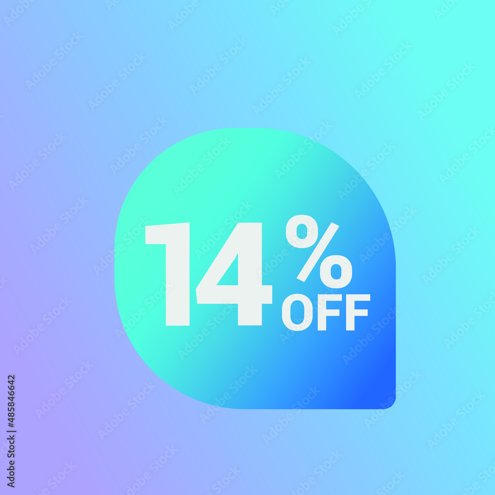 14% off Sale banner offer ad discount promotion vector banner. price discount offer. season sale promo sticker colorful background 14% off Sale banner offer ad discount promotion vector banner. price discount offer. season sale promo sticker colorful background