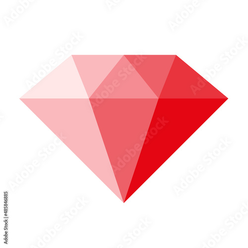 diamond red crystal gem geometric vector design icon illustration jewel jewelry shape symbol brilliant gemstone