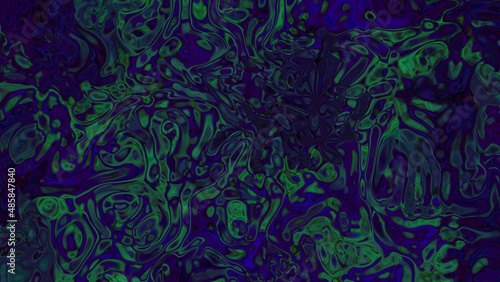Abstract textural blue green liquid background.