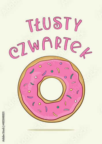 Tłusty Czwartek. Wektor. Ilustracja