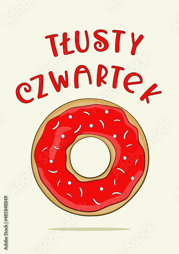 Tłusty Czwartek. Wektor. Ilustracja