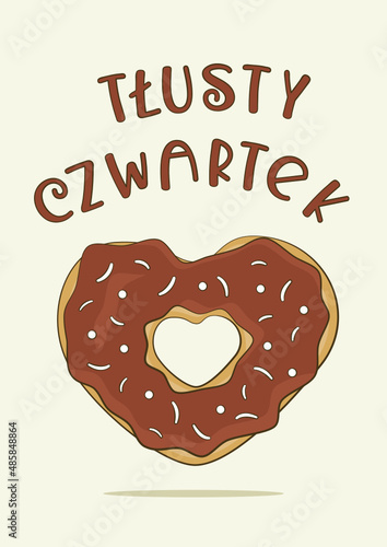 Tłusty Czwartek. Wektor. Ilustracja