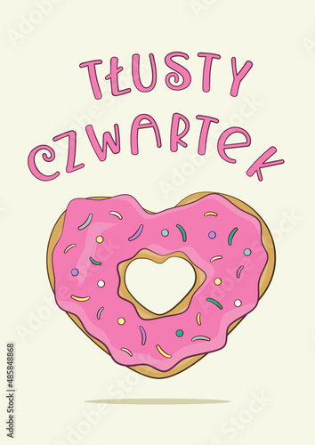 Tłusty Czwartek. Wektor. Ilustracja