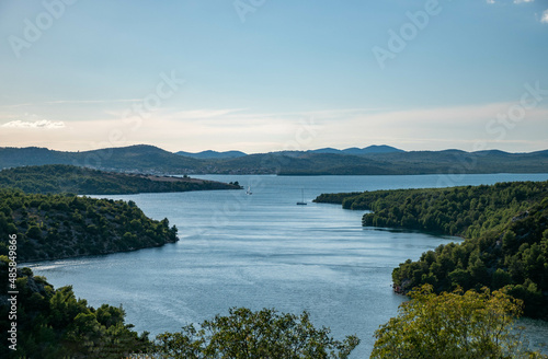 view of the bay in croatia  dalmatia  summer landscape