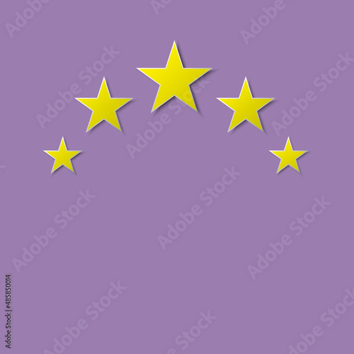 Vector flat rating star with shadow