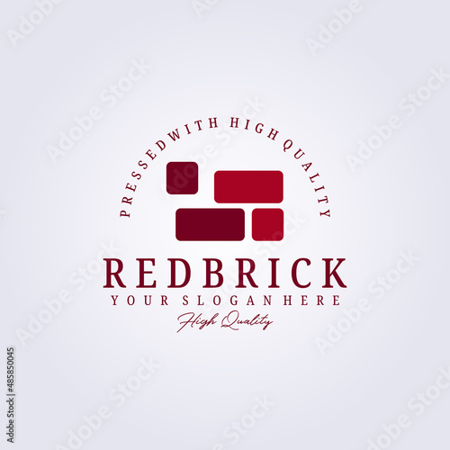 bricklayer bricks product logo vector illustration design, vintage retro elegant exclusive premium