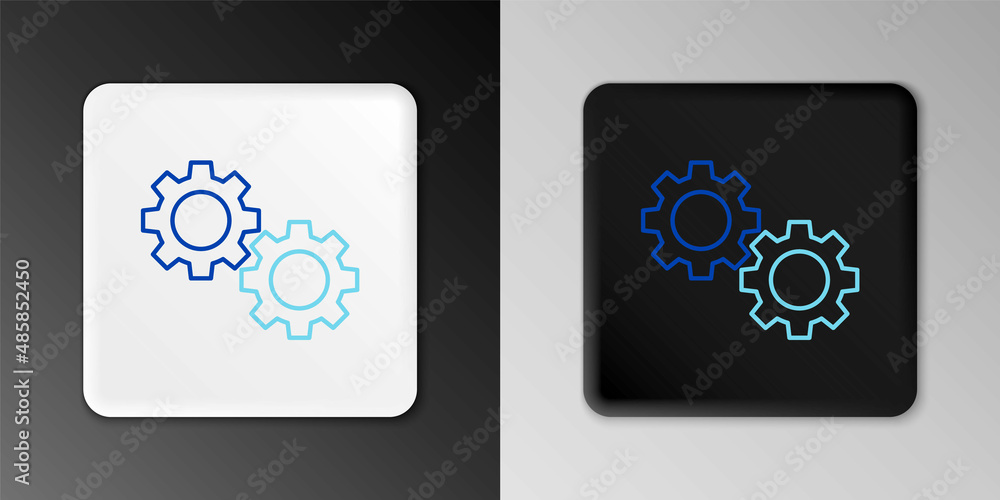 Line Gear icon isolated on grey background. Cogwheel gear settings sign. Cog symbol. Colorful outline concept. Vector Line Gear icon isolated on grey background. Cogwheel gear settings sign. Cog symbol. Colorful outline concept. Vector