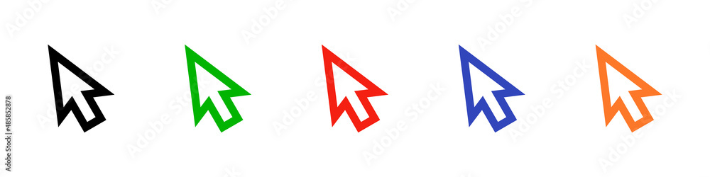 A set of mouse cursor icons. Editable vectors. A set of mouse cursor icons. Editable vectors.