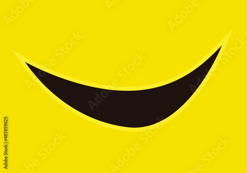 Fondo amarillo con sonrisa de felicidad y alegría.