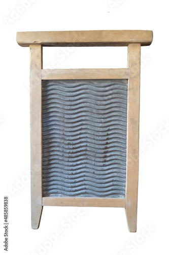 Old washing board isolated on a white background