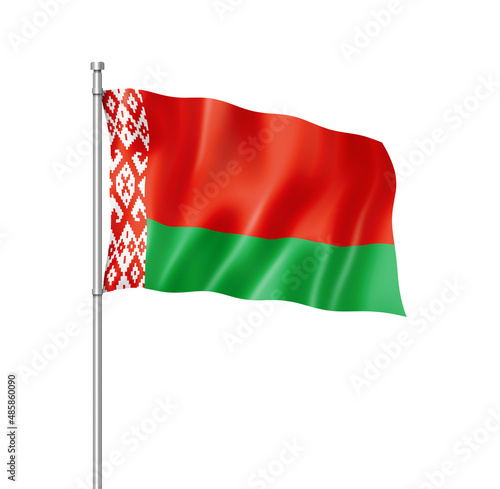 Belarus flag isolated on white