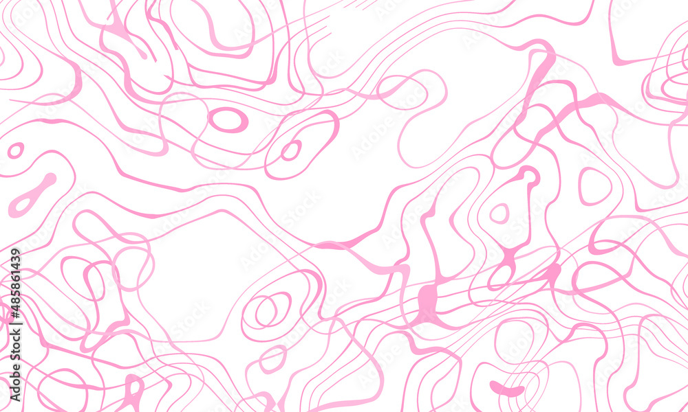 Abstract line drawing pink colors pattern white background. Abstract line drawing pink colors pattern white background.
