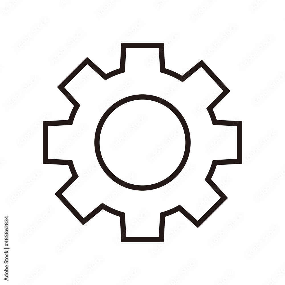Gear icon vector illustration sign 