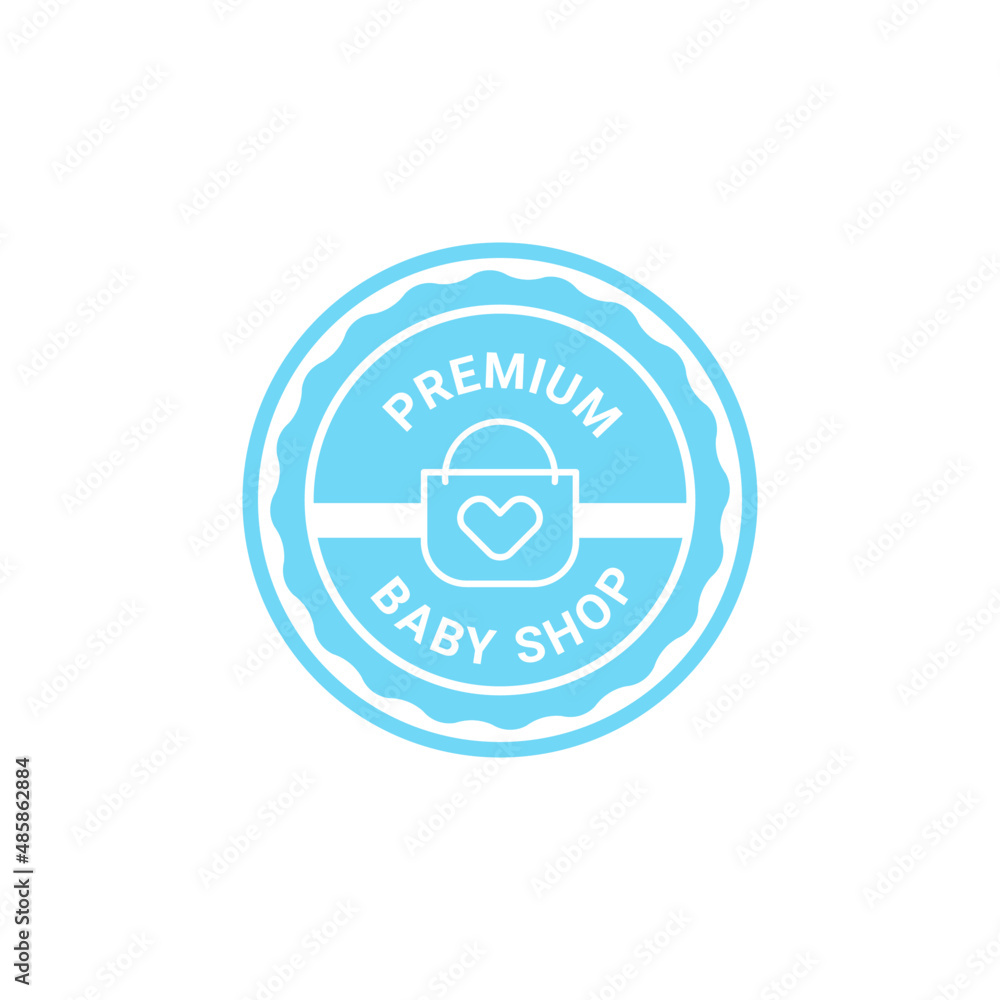 the sticker or stamp logo with the word sale for baby shop logo with soft blue color and cute the sticker or stamp logo with the word sale for baby shop logo with soft blue color and cute