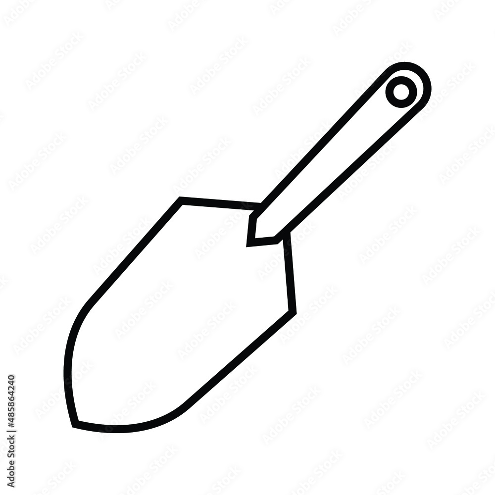 Hand plant shovel icon. Isometric of hand plant shovel vector icon for web design isolated on white background Hand plant shovel icon. Isometric of hand plant shovel vector icon for web design isolated on white background