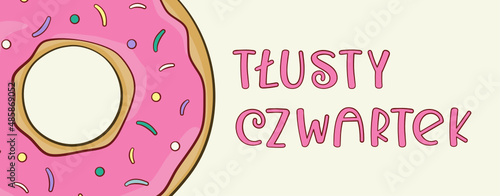 Tłusty Czwartek. Wektor. Ilustracja