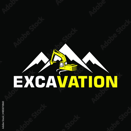 Excavation Logo can be use for icon, sign, logo and etc