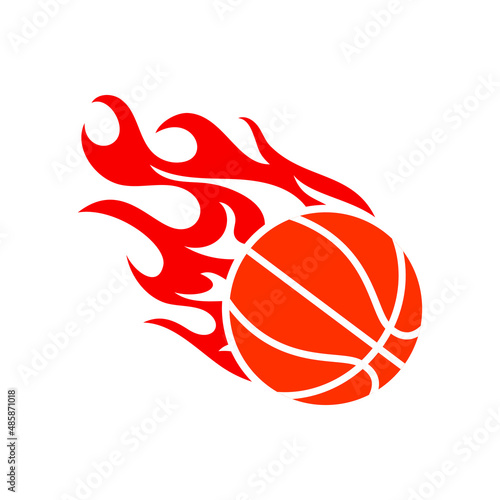 Flaming Basketball Logo can be use for icon, sign, logo and etc