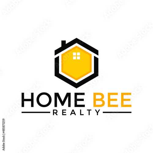 Home Bee Logo can be use for icon, sign, logo and etc