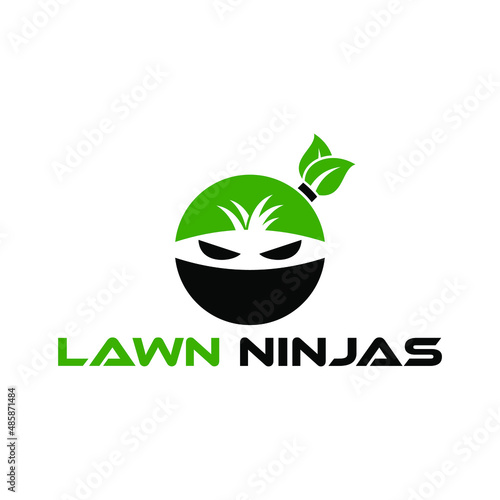 Lawn Ninjas Logo can be use for icon, sign, logo and etc
