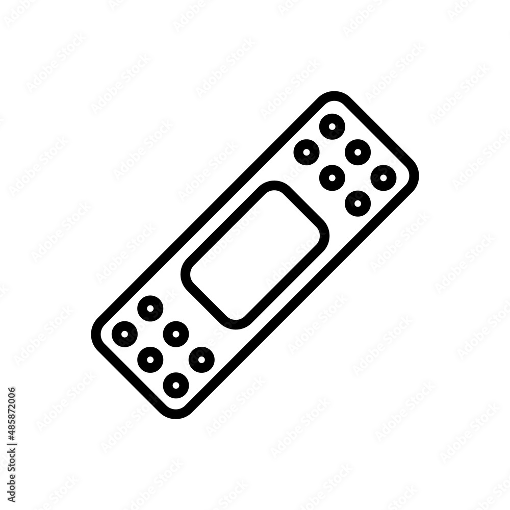 Adhesive plaster line icon, vector outline logo isolated on white background Adhesive plaster line icon, vector outline logo isolated on white background