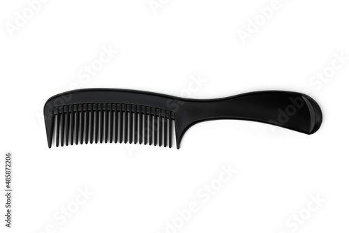 Black comb isolated on white background.