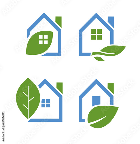green home vector set