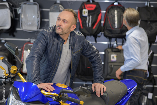 clients of the motorbike shop photo