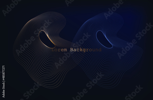 Abstract Music background. Big Data Particle Flow Visualisation. Science infographic futuristic illustration. Sound wave. Sound visualization
